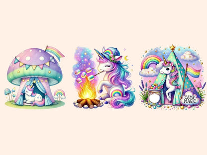 Unicorn Camp Clipart campfire unicorn camping png camping unicorn png - WondersArtist