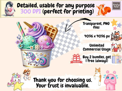 Unicorn Desserts Clipart candy clipart - Wonders Artist