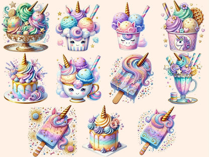 Unicorn Desserts Clipart candy clipart - Wonders Artist