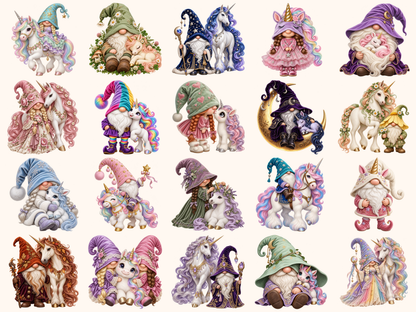 Unicorn Gnomes Clipart — preview 2