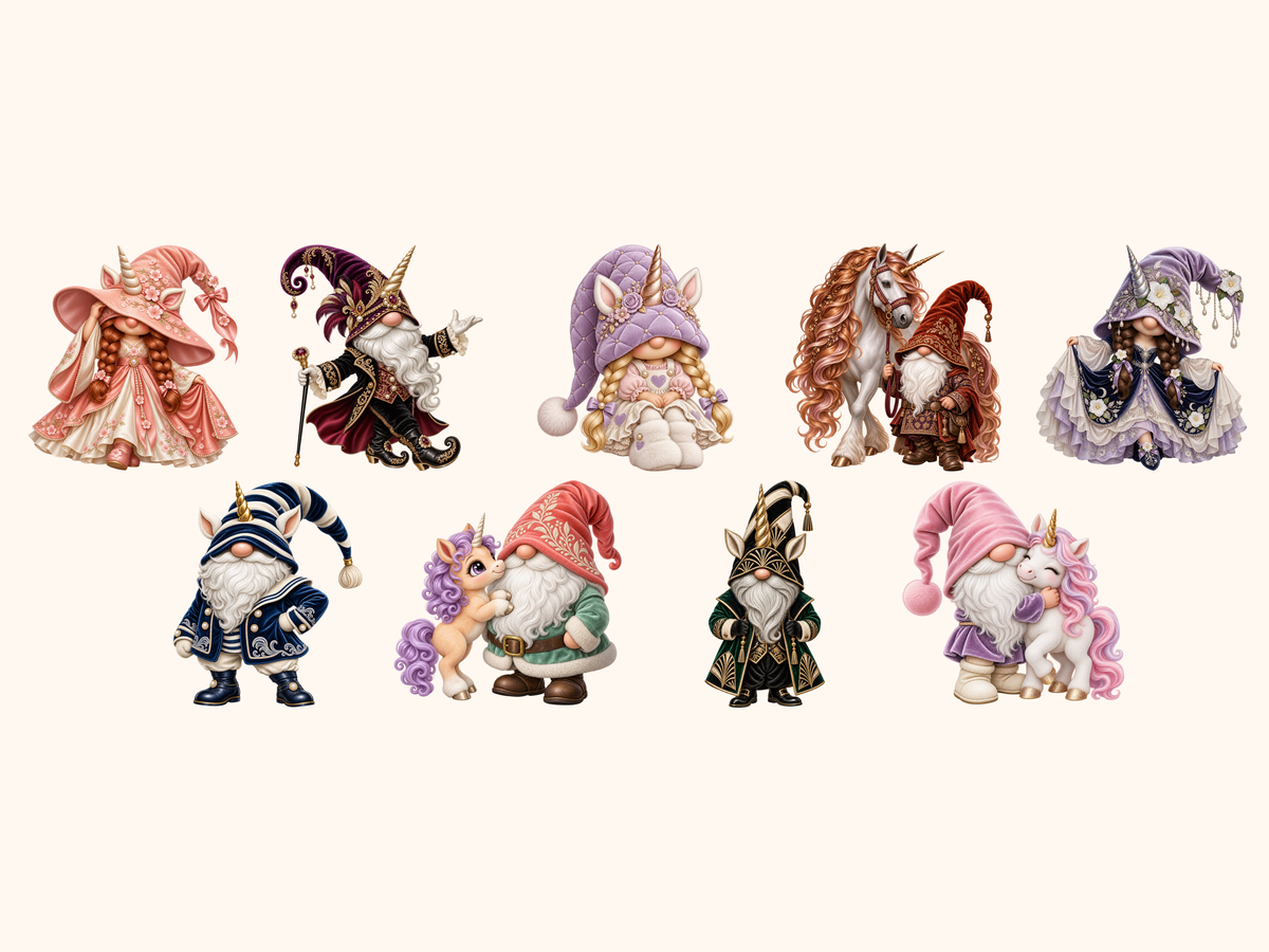 Unicorn Gnomes Clipart — preview 8