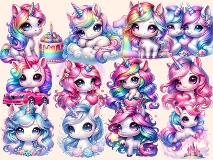 Unicorns Clipart cute clipart - Wonders Artist