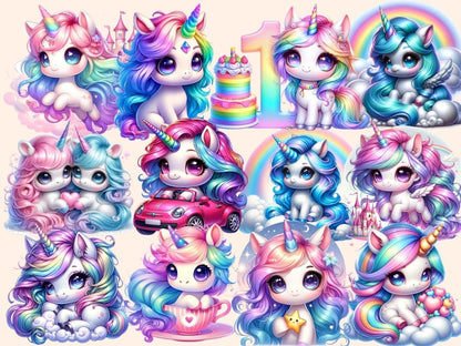 Unicorns Clipart cute clipart - Wonders Artist
