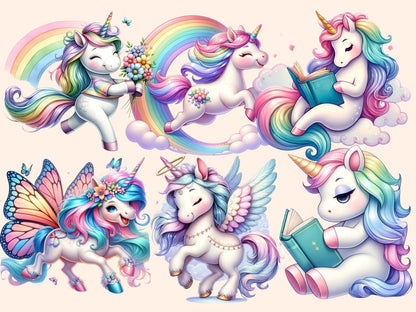 Unicorns (P2) Clipart cute clipart - Wonders Artist