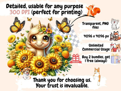 Unicorns (P3) Clipart cute clipart - Wonders Artist