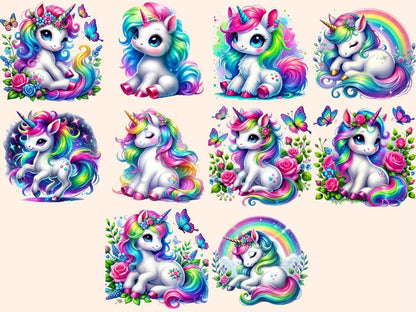 Unicorns (P5) Clipart cute unicorn clipart - Wonders Artist