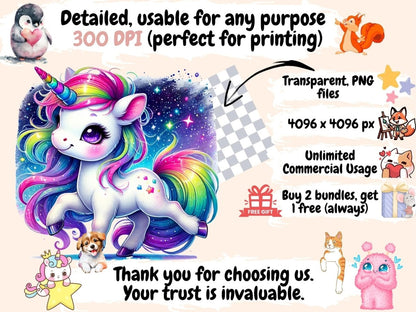 Unicorns (P5) Clipart cute unicorn clipart - Wonders Artist