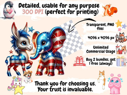 USA Election (P2) Clipart Election Art - Wonders Artist