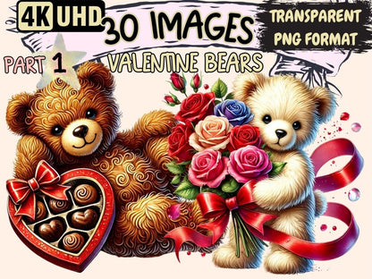 Valentine Bears Clipart Adorable Bear Images - Wonders Artist