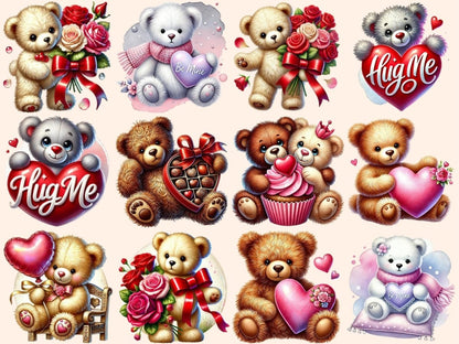 Valentine Bears Clipart Adorable Bear Images - Wonders Artist