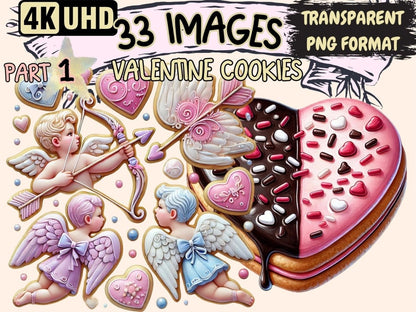 Valentine Cookies Clipart Adorable Cookie PNG - Wonders Artist