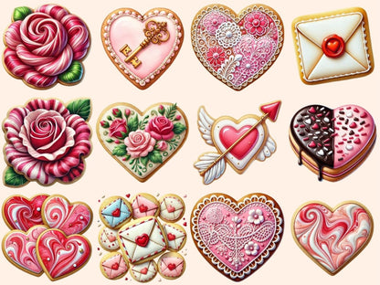 Valentine Cookies Clipart Adorable Cookie PNG - Wonders Artist