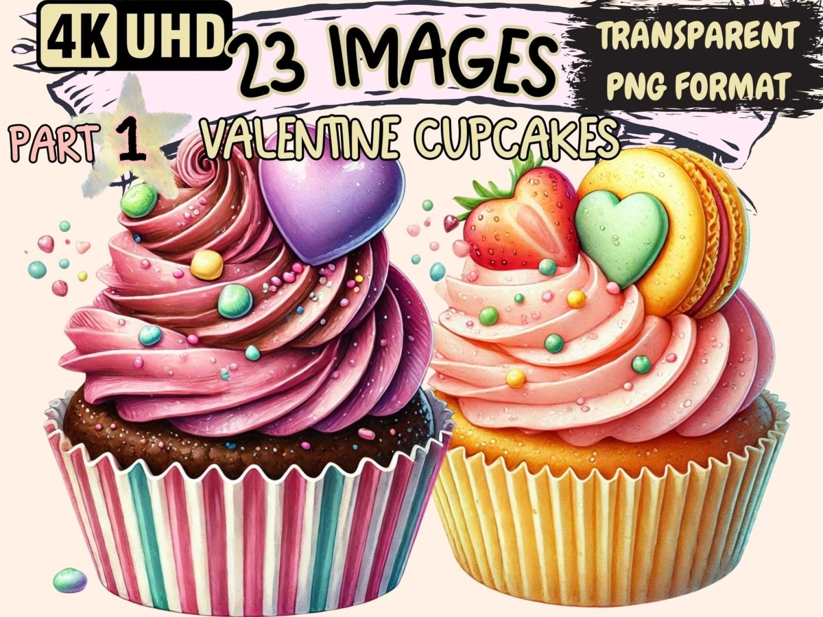 Valentine Cupcakes Clipart Cupcake Graphics - Wonders Artist