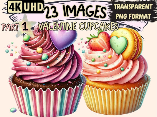 Valentine Cupcakes Clipart Cupcake Graphics - Wonders Artist