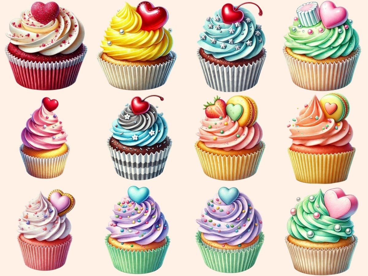 Valentine Cupcakes Clipart Cupcake Graphics - Wonders Artist