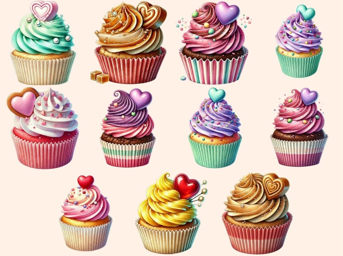 Valentine Cupcakes Clipart Cupcake Graphics - Wonders Artist