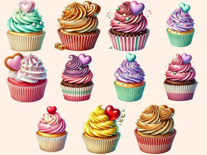 Valentine Cupcakes Clipart Cupcake Graphics - Wonders Artist