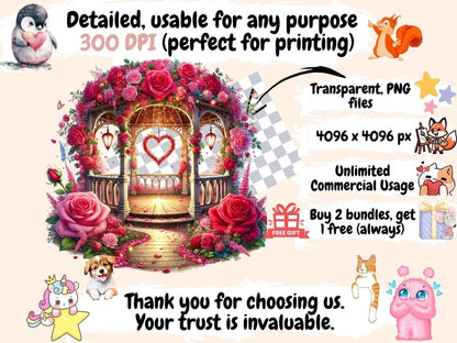 Valentine's Day Fairy Houses (P2) Clipart cute fairy houses - Wonders Artist