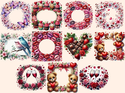 Valentine's Day Frames Clipart Cupid Frame Clipart - Wonders Artist