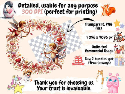 Valentine's Day Frames Clipart Cupid Frame Clipart - Wonders Artist