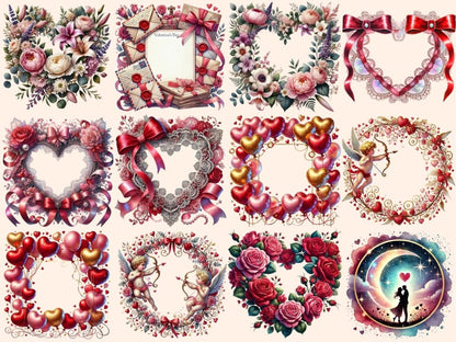 Valentine's Day Frames (P2) Clipart Cupid Frame Clipart - Wonders Artist