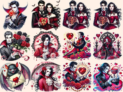 Valentine's Day Vampires Clipart Cute Vampire Designs - Wonders Artist