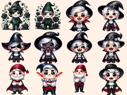 Vampire Gnomes Clipart Cute gnome art - Wonders Artist