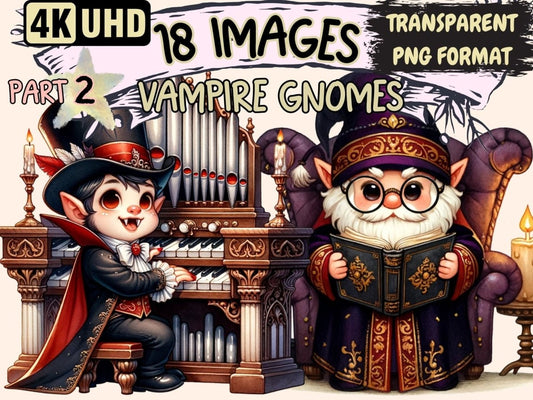 Vampire Gnomes (P2) Clipart Cute gnome art - Wonders Artist