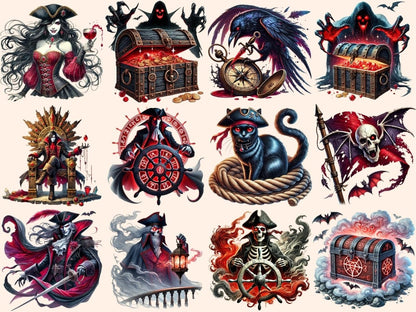 Vampire Pirates Clipart Creepy Pirate PNG - Wonders Artist