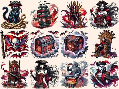 Vampire Pirates Clipart Creepy Pirate PNG - Wonders Artist