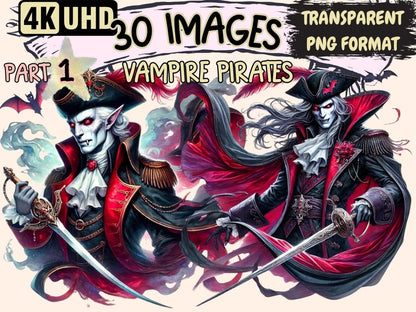Vampire Pirates Clipart Creepy Pirate PNG - Wonders Artist