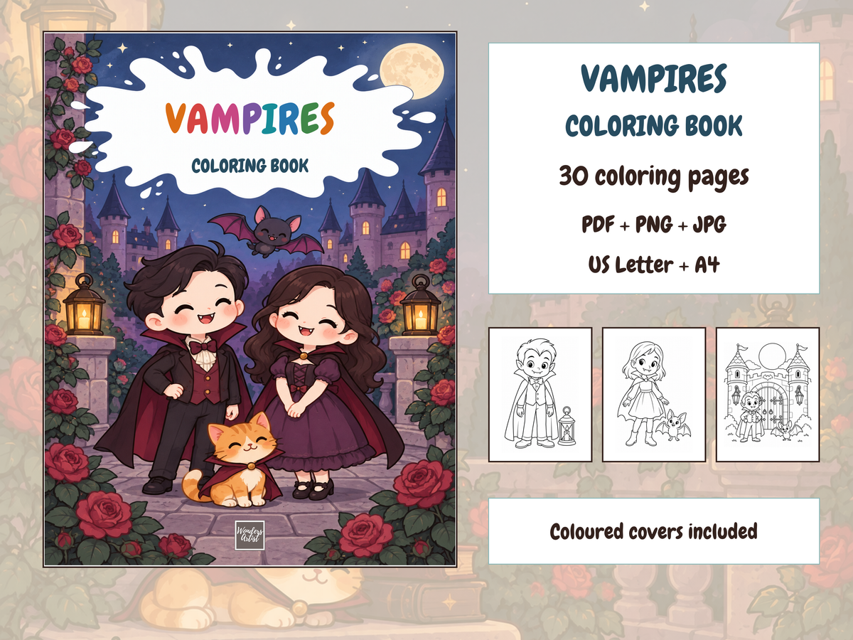 Vampires Coloring Book — bundle preview