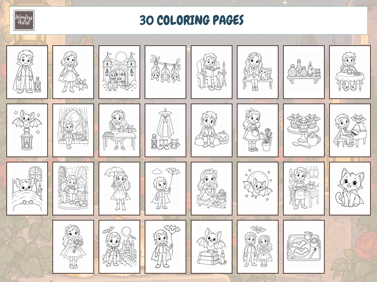 Vampires Coloring Book — preview 2