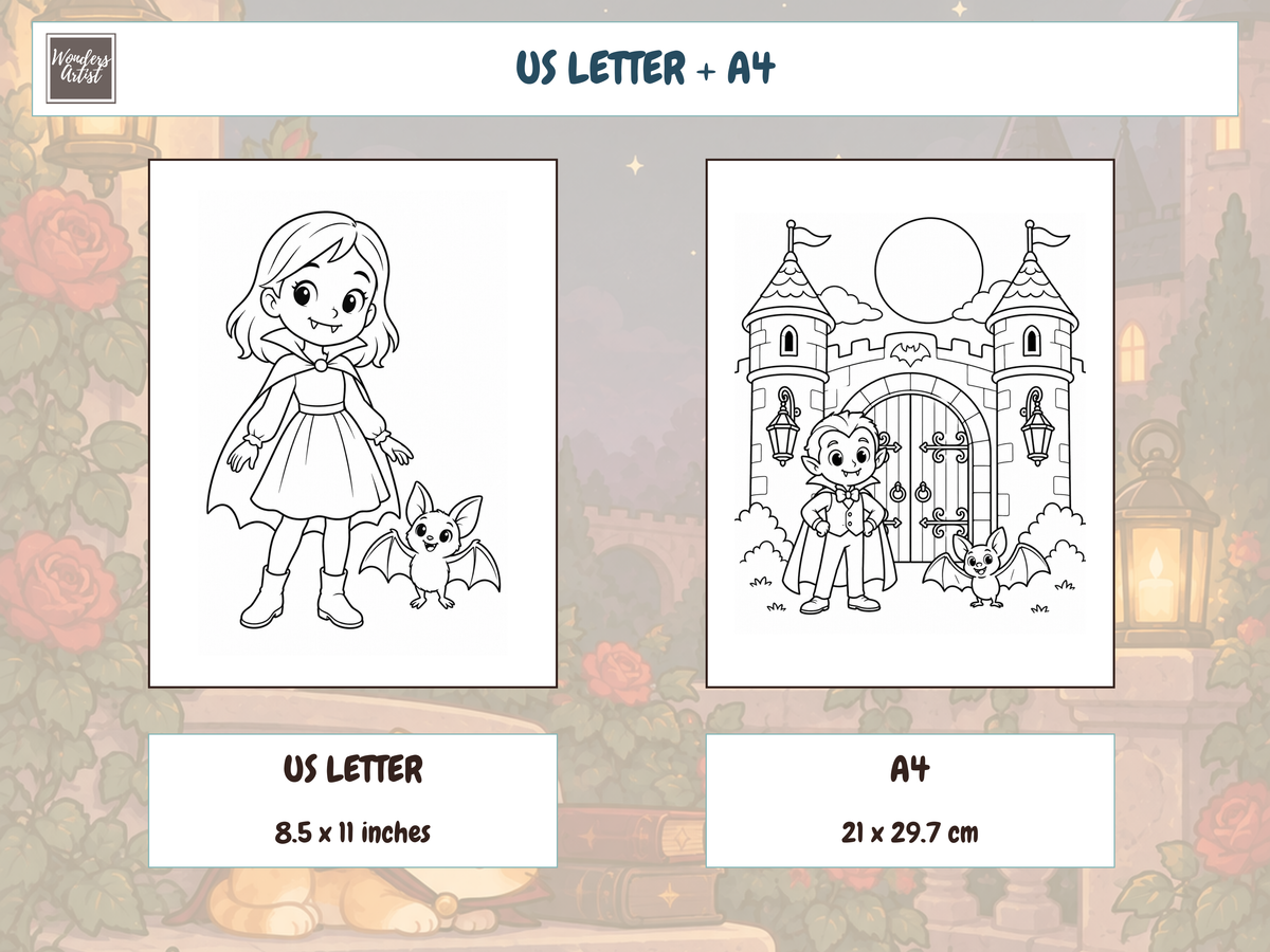 Vampires Coloring Book — preview 4