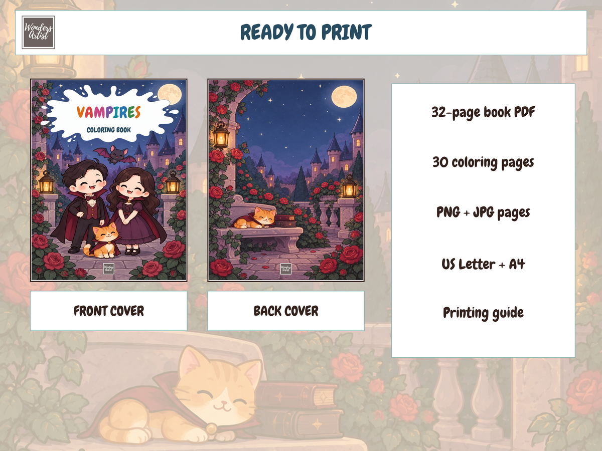 Vampires Coloring Book — preview 5