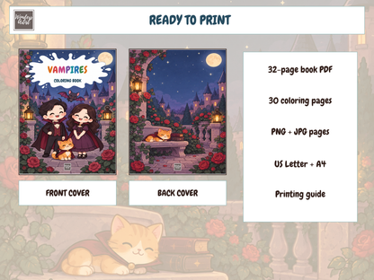 Vampires Coloring Book — preview 5