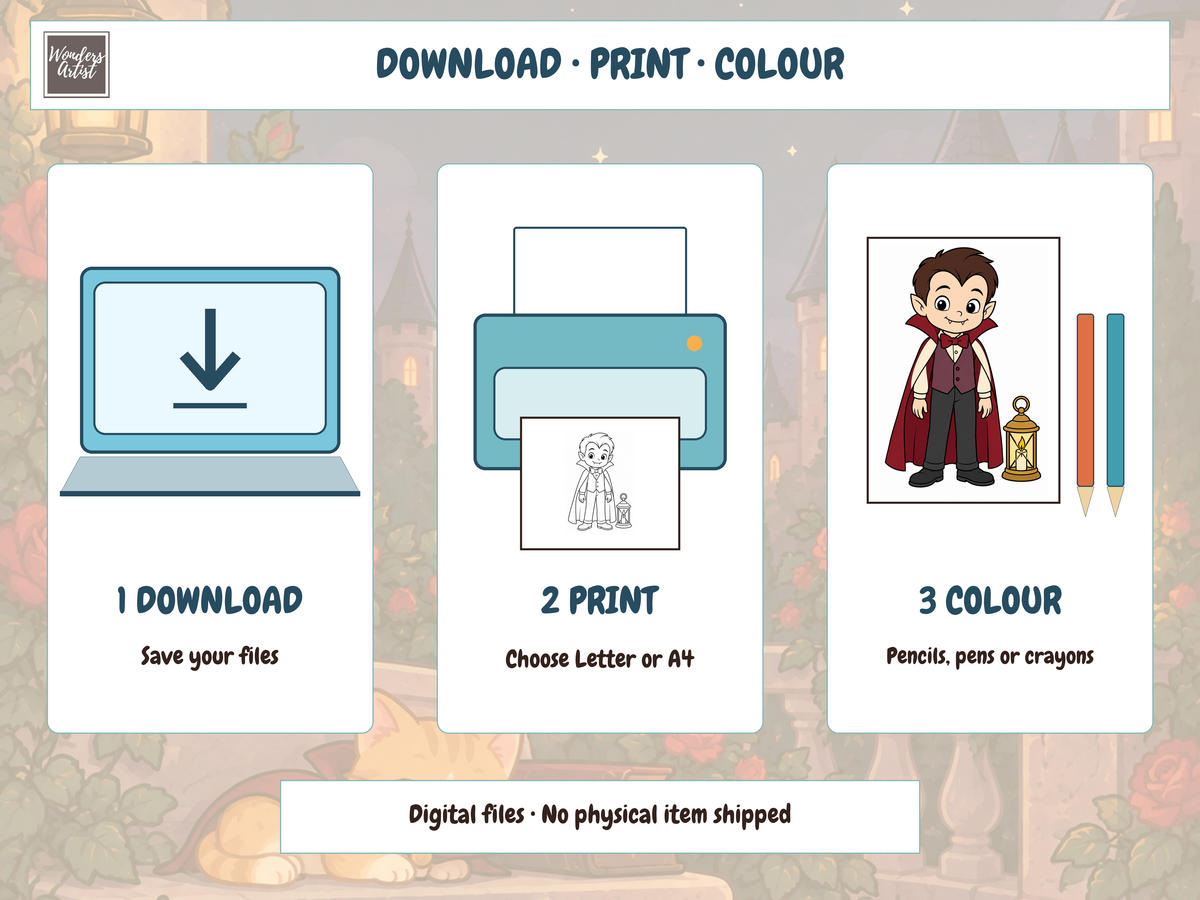 Vampires Coloring Book — preview 6