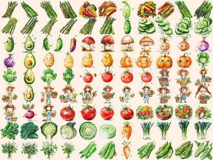 Vegetables Watercolor Clipart healthy clipart - Wonders Artist