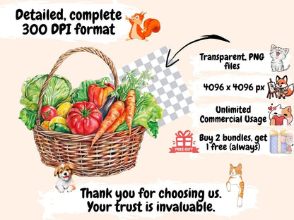 Vegetables Watercolor Clipart healthy clipart - Wonders Artist