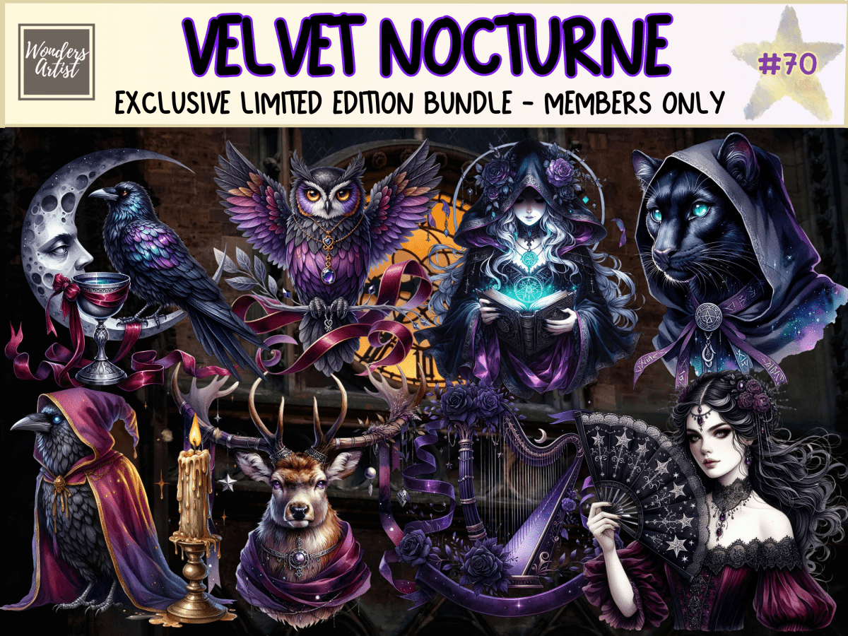 Velvet Nocturne Clipart (LIMITED EDITION) image 1