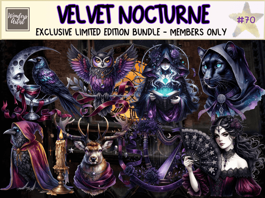 Velvet Nocturne Clipart (LIMITED EDITION) all - access - bundle new bundles all new mini - WondersArtist