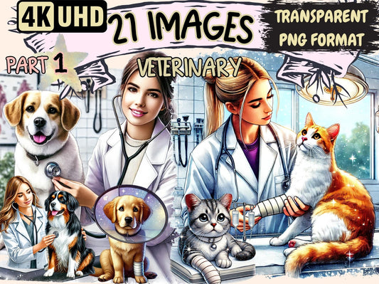 Veterinary Clipart - High - Quality Instant Digital Download for Creative Projects