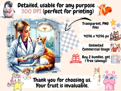 Veterinary Clipart animal care graphics - Wonders Artist