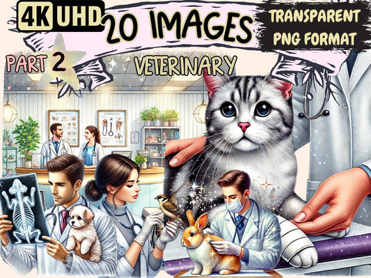 Veterinary (P2) Clipart - High - Quality Instant Digital Download for Creative Projects