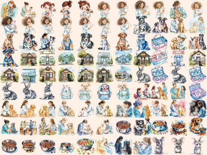 Veterinary Watercolor Clipart animal doctor png - Wonders Artist