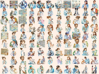 Veterinary Watercolor Clipart animal doctor png - Wonders Artist