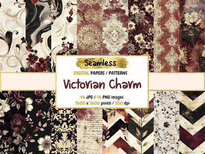 Victorian Charm Seamless Digital Paper Antique Lace Texture - Wonders Artist