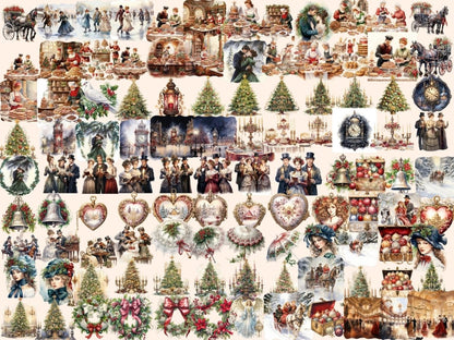 Victorian Christmas Watercolor Clipart christmas clipart - Wonders Artist