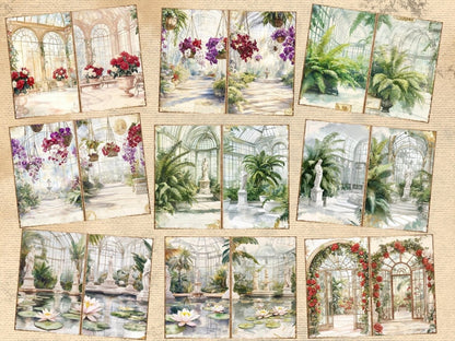 Victorian Conservatories Journal Pages (P1) Antique Ephemera - Wonders Artist