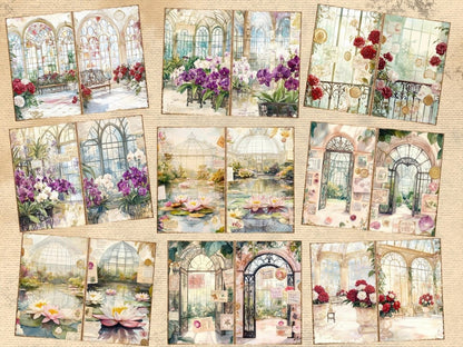 Victorian Conservatories Journal Pages (P1) Antique Ephemera - Wonders Artist